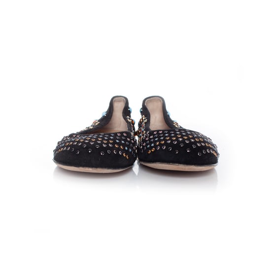 Giuseppe Zanotti, Suede Ballerina with colored studs - Image 3