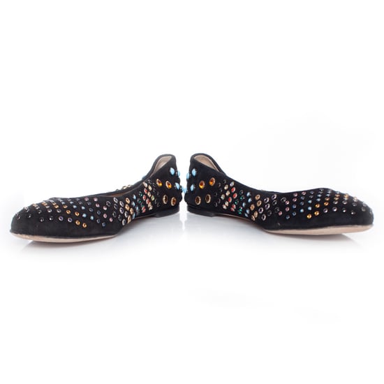 Giuseppe Zanotti, Suede Ballerina with colored studs - Image 6