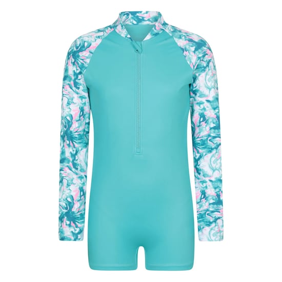 Mountain Warehouse Barn/Mira Marmor Effekt Långärmad Rash Guard (Turkos) - Image 1