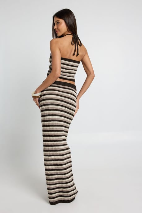 Stripe Crochet Maxi Skirt - Image 3