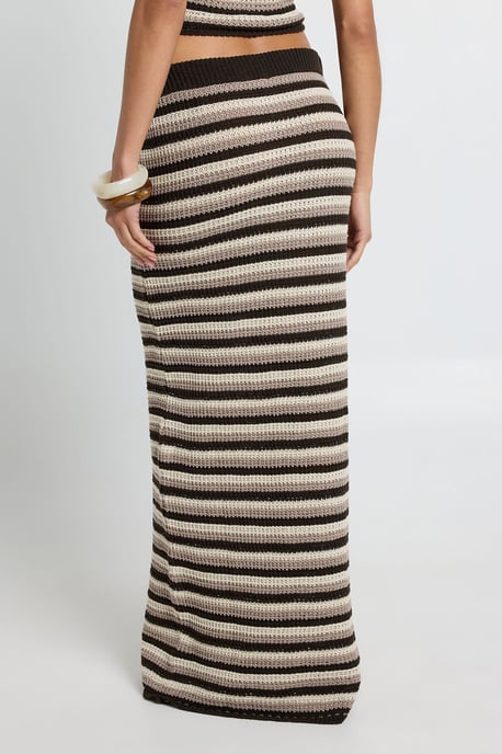 Stripe Crochet Maxi Skirt - Image 4