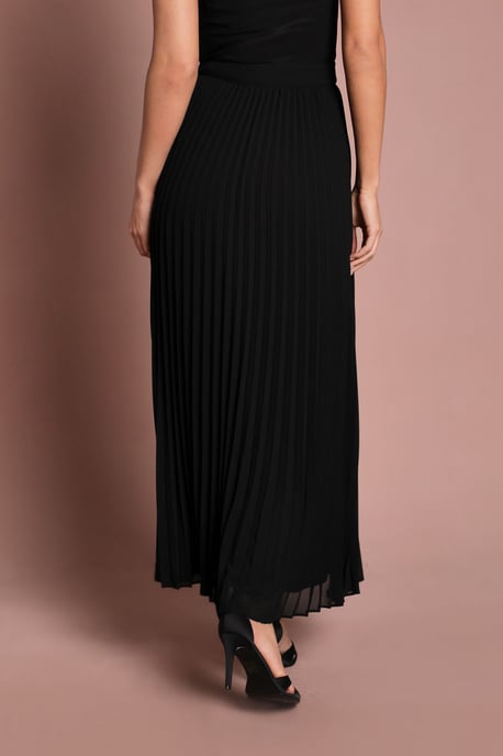 Pleated Georgette Maxi Skirt - Image 3