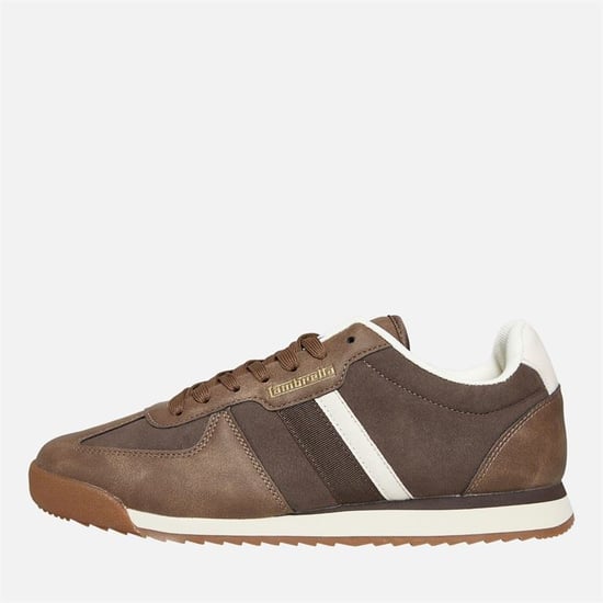 Lambretta Diego Men's Choc/Cream Trainers - Image 1