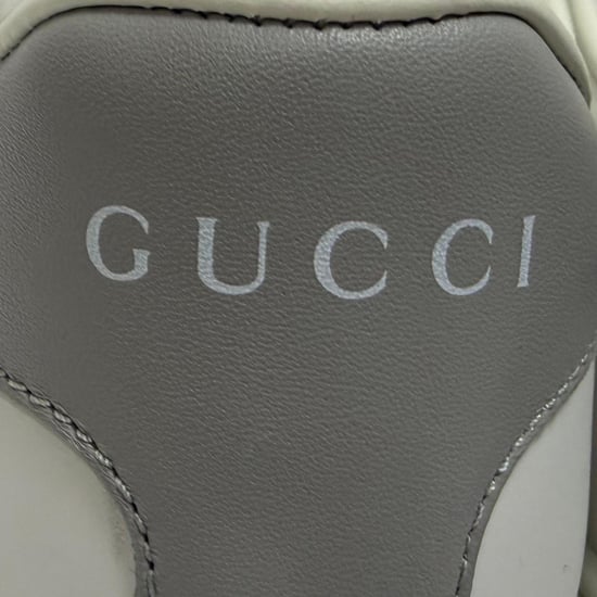 Gucci Interlocking G Perforated Ace Sneakers in White Calfskin Leather - Image 4