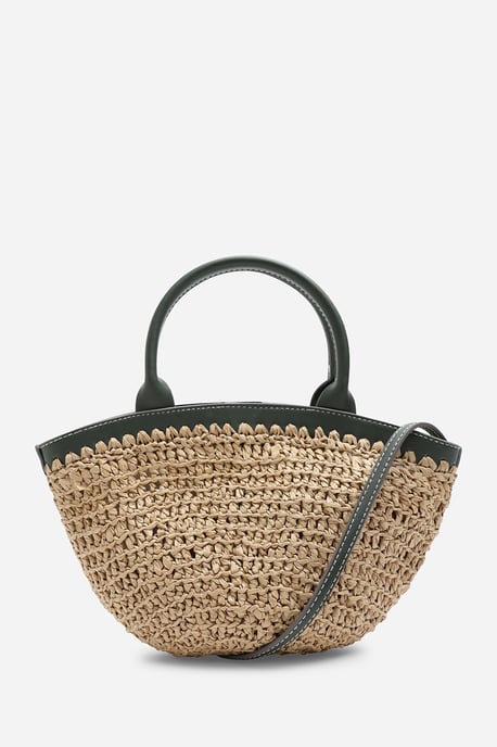 Where's That From Womens Jianna Woven Raffia Tote With Cross Body - Image 2