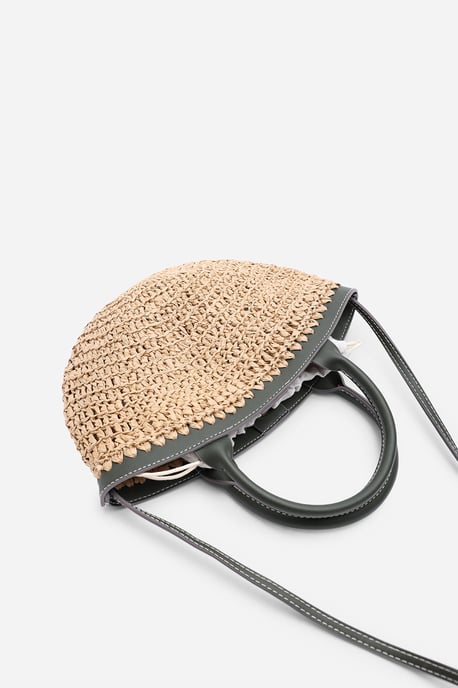 Where's That From Womens Jianna Woven Raffia Tote With Cross Body - Image 5