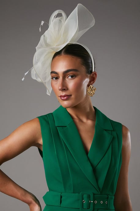 Structured Mesh Bow Flat Fascinator - Image 2