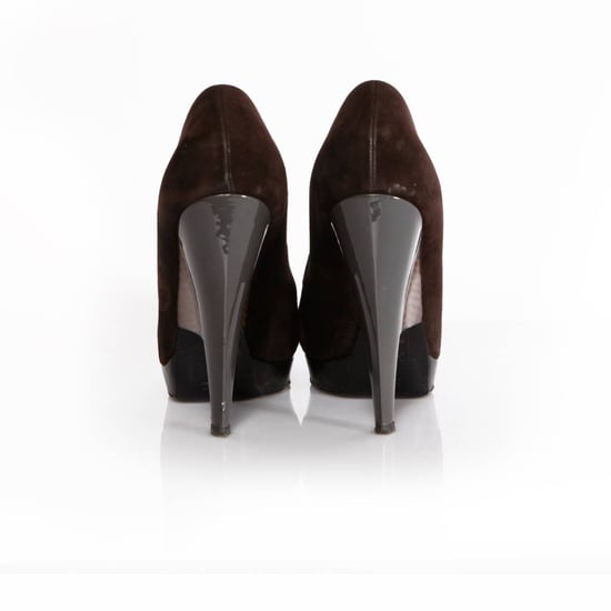 Yves Saint Laurent, suede pump with architectural heel - Image 2