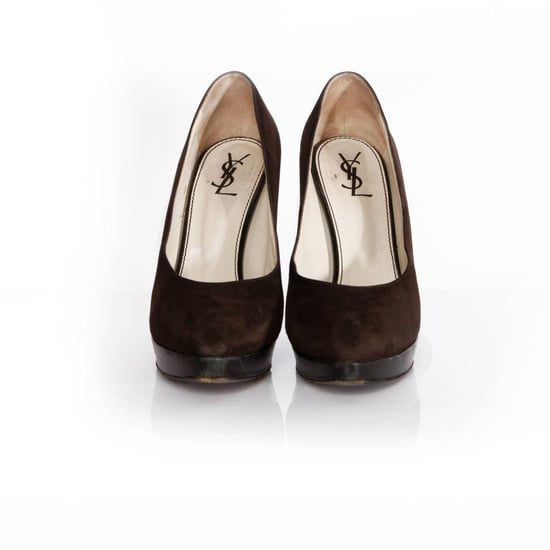 Yves Saint Laurent, suede pump with architectural heel - Image 4