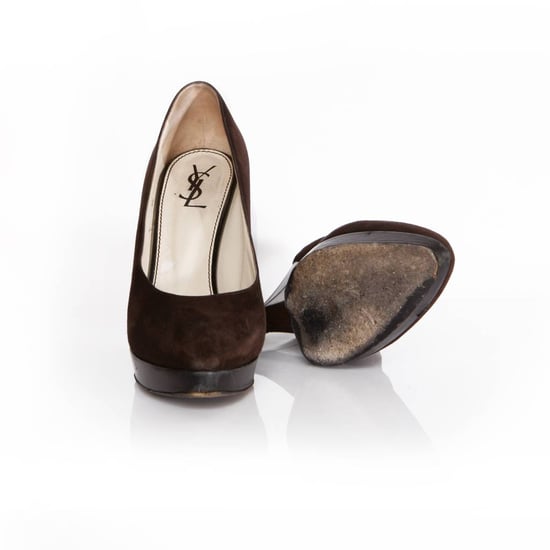 Yves Saint Laurent, suede pump with architectural heel - Image 6