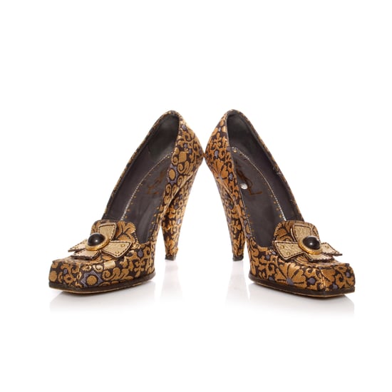 Yves Saint Laurent, Casablanca brocade heels. - Image 3