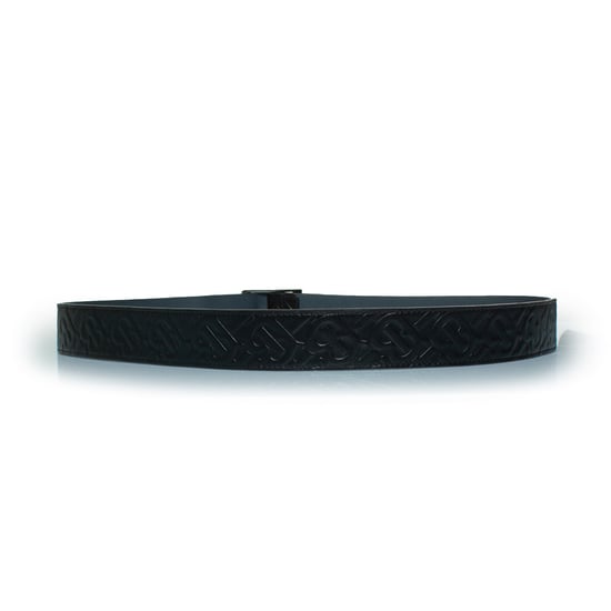 Burberry, B – Svart präglat läderbälte - Image 3