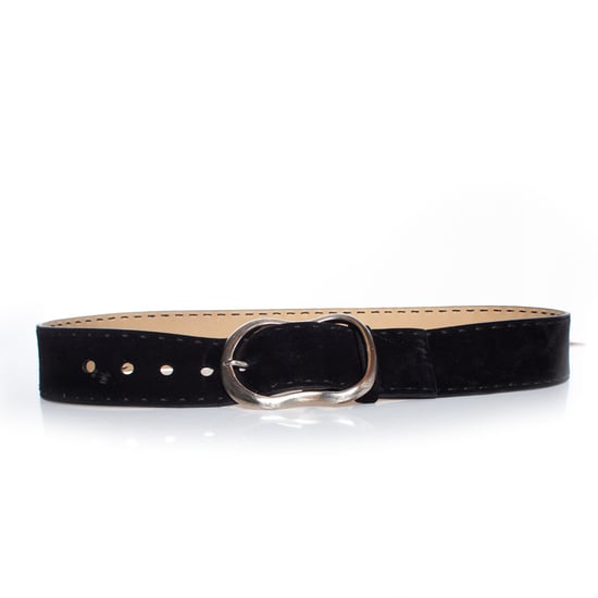 Prada, Black suede belt with silver buckle - Image 1