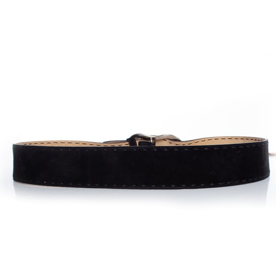 Prada, Black suede belt with silver buckle - Image 2