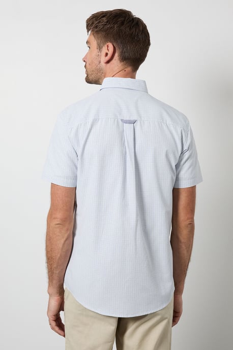 White Burgundy Heritage Check Short Sleeve - Image 3