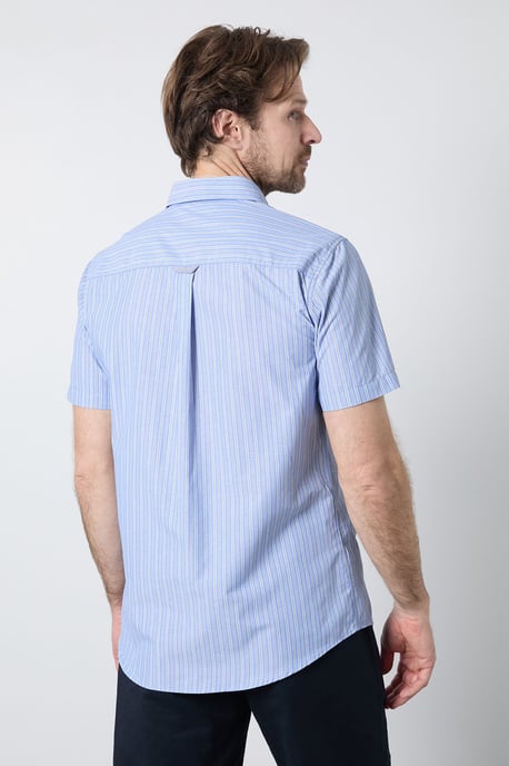 Blue Stripe Short Sleeve Shirt - Image 3