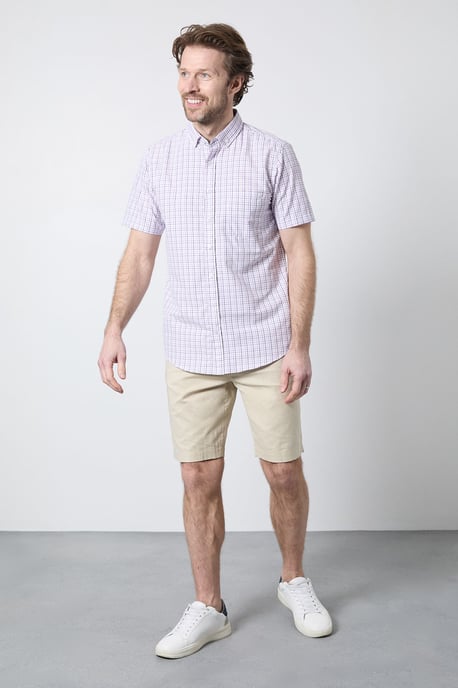 Purple Classic Check Short Sleeve Shirt - Image 2