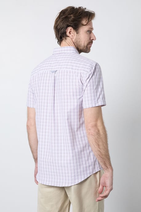 Purple Classic Check Short Sleeve Shirt - Image 3