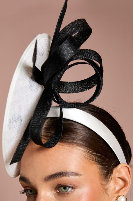 Lisa Tan Printed Spot Disc And Loop Fascinator - Image 3