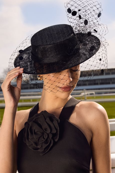 Lisa Tan Veiled Boater - Image 1