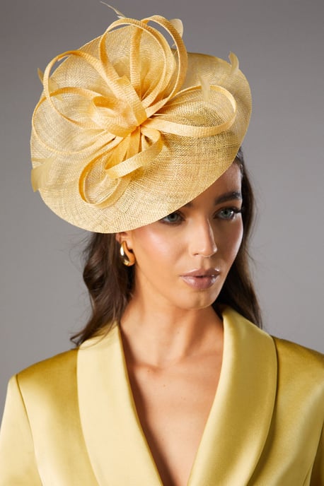 Loop And Feather Upturn Disc Fascinator - Image 1