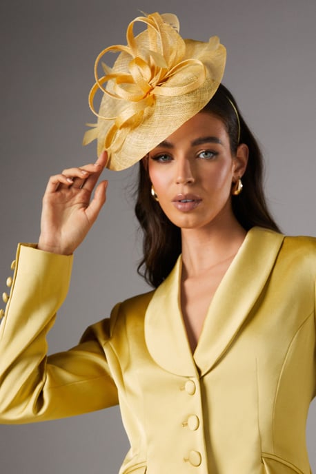 Loop And Feather Upturn Disc Fascinator - Image 2