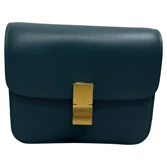 Celine Smooth Teen Box-väska i grönt läder - Image 1