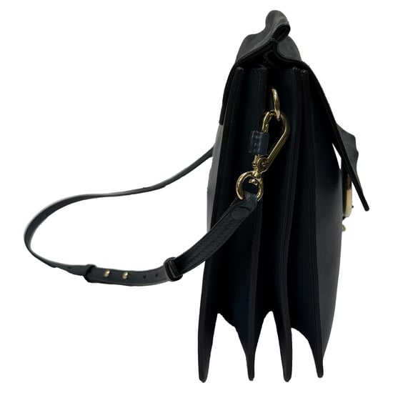 Chloé Medium Faye Shoulder Bag in Navy Blue Leather - Image 6