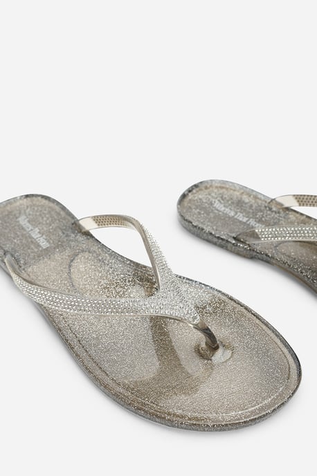 Wheres That From Womens Giuliana Glitter Toe Post Flip Flops - Image 4