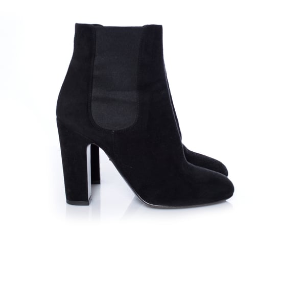 Dolce & Gabbana, svarta chelseaboots i mocka med klack. - Image 5