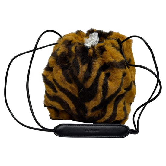 Jil Sander Tiger-Print Bucket Bag in Brown Pony Hair - Image 3