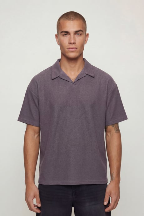 Oversized Revere Textured Polo - Image 3