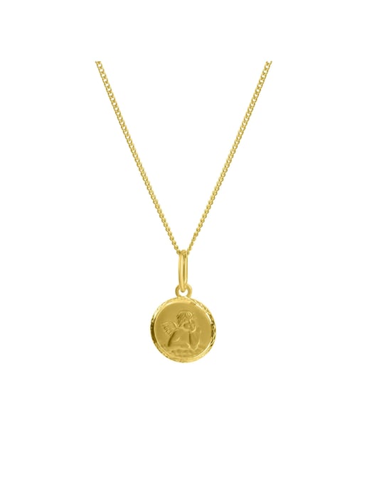 Zeeme for Kids Necklace Gold 333 angel motif 36/38cm long - Image 2