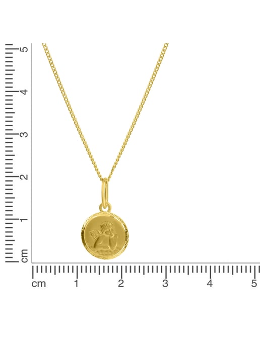 Zeeme for Kids Necklace Gold 333 angel motif 36/38cm long - Image 3