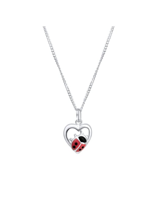 Zeeme for Kids Necklace 925 silver ladybird and heart motif - Image 2