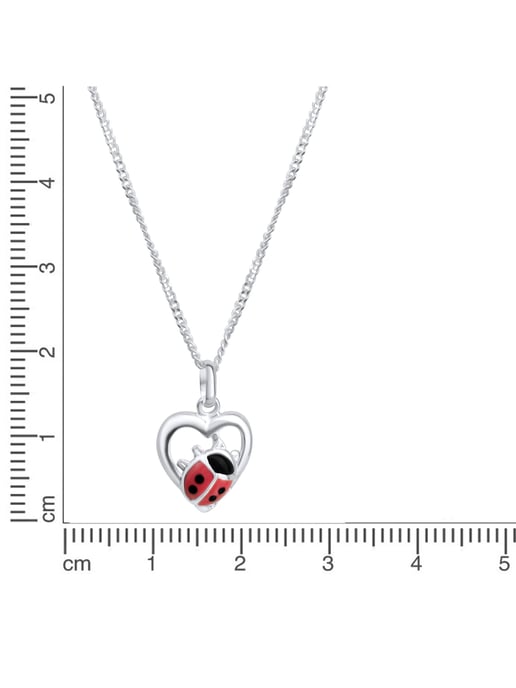 Zeeme for Kids Necklace 925 silver ladybird and heart motif - Image 3