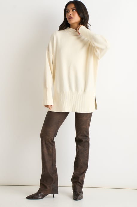 Off-white oversized gebreide trui met col - Image 3