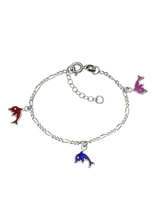 Zeeme for Kids Bracelet 925/- Sterling silver dolphins - Image 1