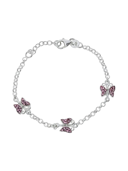Zeeme for Kids Bracelet 925/- Sterling silver crystal pink - Image 1