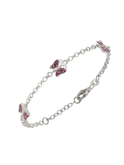 Zeeme for Kids Bracelet 925/- Sterling silver crystal pink - Image 2