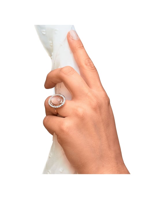 Zeeme Gemstones Ring Silber 925 rosé vergoldet mit echtem Mondstein Zirkonia - Image 4