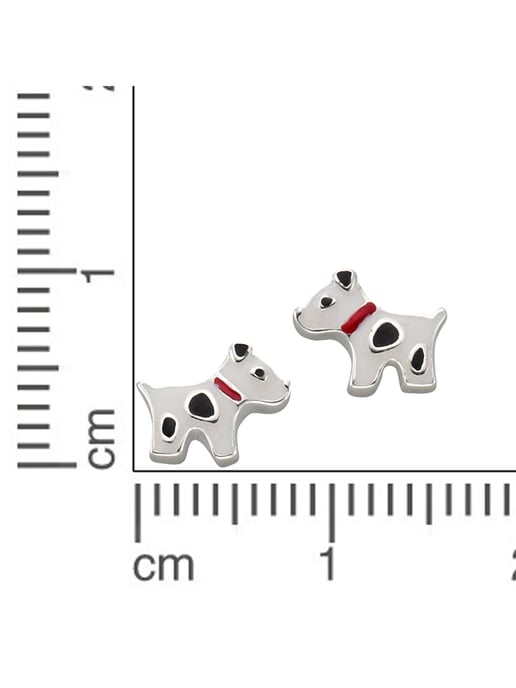 Zeeme for Kids Earrings Silver 925 motif dog - Image 2