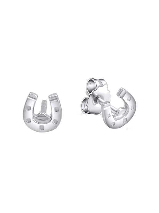 Zeeme for Kids Earrings Silver 925 horseshoe - Image 2