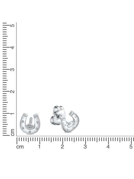 Zeeme for Kids Earrings Silver 925 horseshoe - Image 3