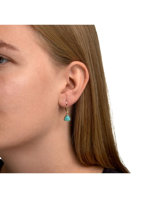 Zeeme Gemstones Earrings Silver 925 with 2x amazonite - Image 1