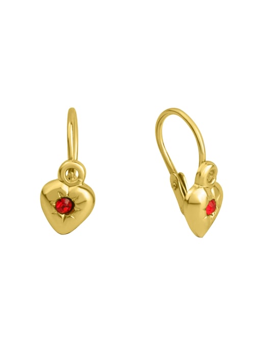 Zeeme for Kids Earrings Gold 333 heart motif - Image 2