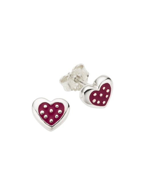 Zeeme for Kids Earrings 925/- Sterling silver heart motif - Image 1