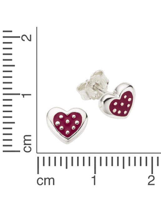 Zeeme for Kids Earrings 925/- Sterling silver heart motif - Image 2
