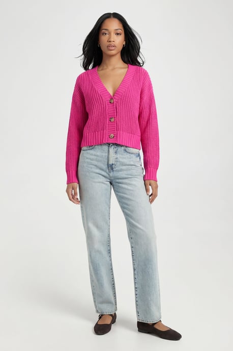 Button Through Crop Cardigan - Image 4