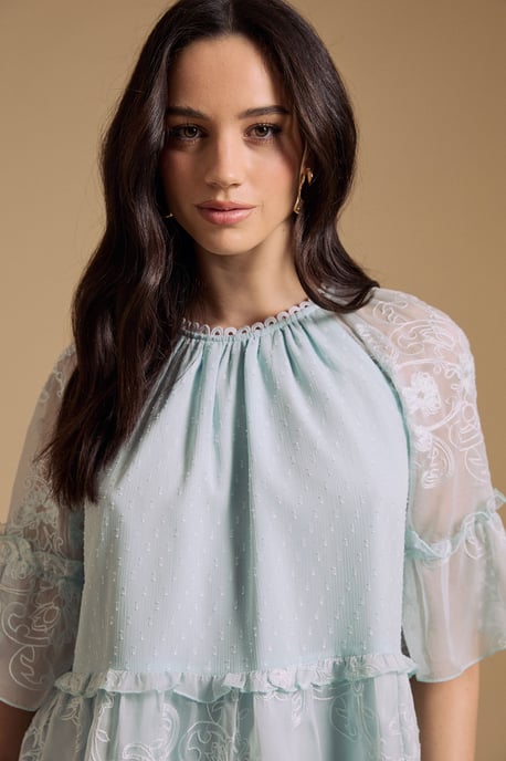 Chiffon Peplum Blouse - Image 2